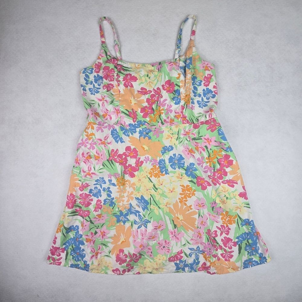 Old Navy Fit & Flare Linen-Blend Cami Mini Dress